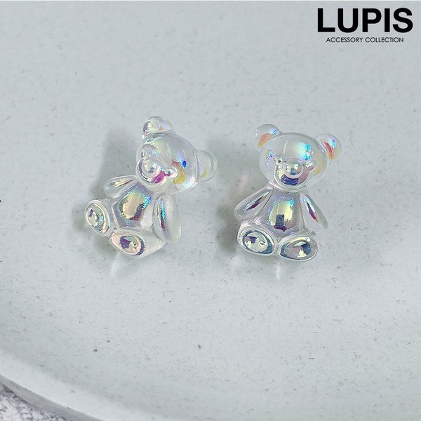 オーロラくまピアス