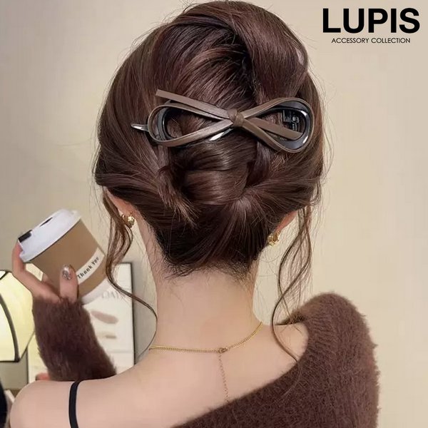 レザー調リボンバナナクリップ