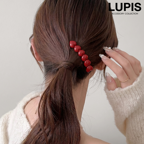 6連ハートヘアクリップ