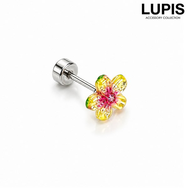 グラデーションフラワーピアス