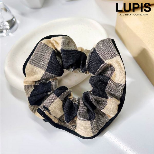 ブロックチェックシュシュ