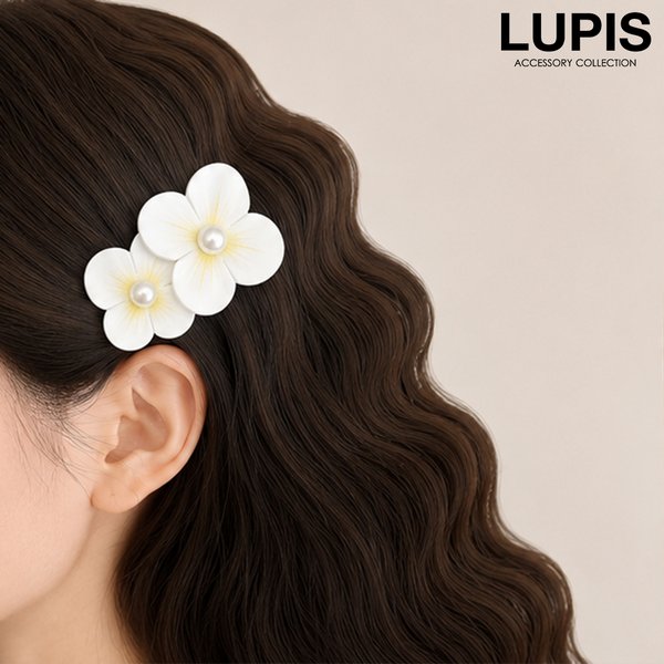 グラデーションフラワーヘアクリップ
