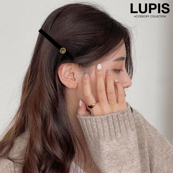 アンティーク調ベロアヘアクリップ