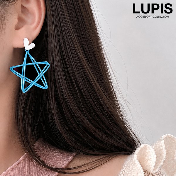 ハート×ワイヤースターピアス -激安ピアスの通販販売-ルピス(LUPIS)