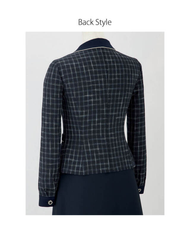 おもてなし 制服 事務服 en joie アンジョア 長袖オーバーブラウス