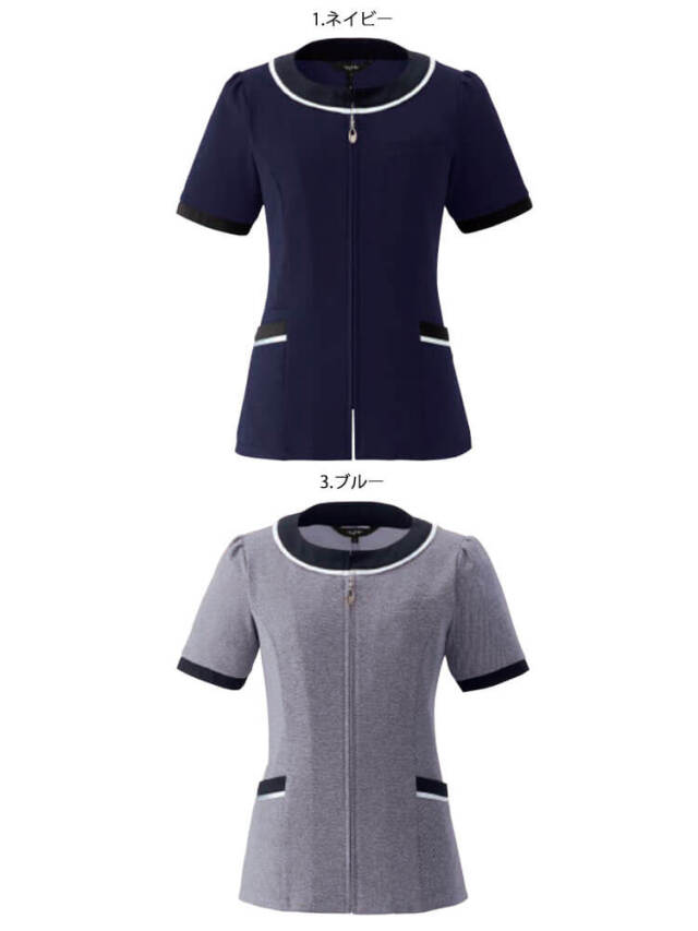 ☆ en joie アンジョア 事務服 オーバーブラウス タックスカート 9 M 事務服 制服 オフィス ユニフォーム en joie アンジョア