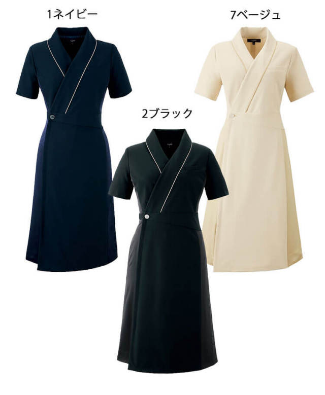 新品未使用タグ付き★en joie　アンジョア　人気No.1通年ワンピース　7号 接客 美容 医療 クリニック 制服 事務服 en joie アンジョア