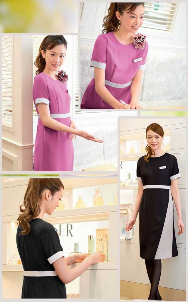 おもてなし制服 受付 ハネクトーン ワンピース 7726【オフィス制服の