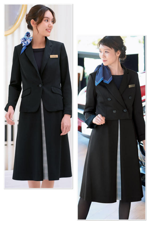 おもてなし制服 受付 ハネクトーン ワンピース 7738 クラシカルグレン