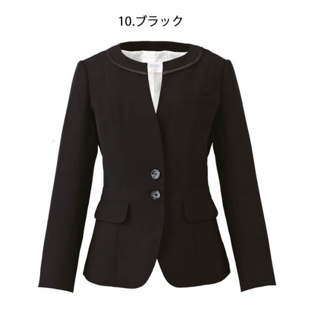 最新◇リナシメント◇NAVY！活躍”ボンディング素材ノーカラー  