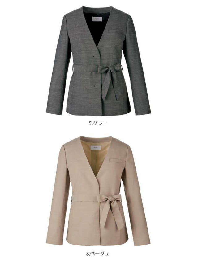 事務服 制服 エンジョイ ENJOY 秋冬 ノーカラージャケット EAJ800