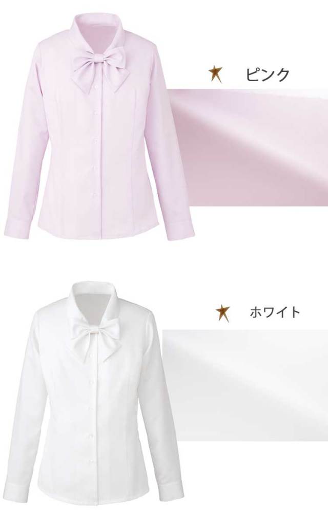 ENJOY エンジョイ 長袖シャツ リボンブラウス EWB433【オフィス