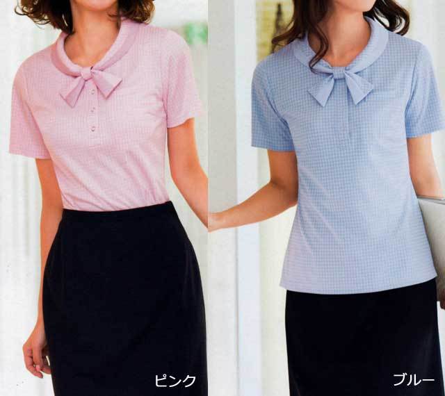 ★専用です★ 楽天市場】事務服 半袖ポロシャツ S-36651 マカロンチェック