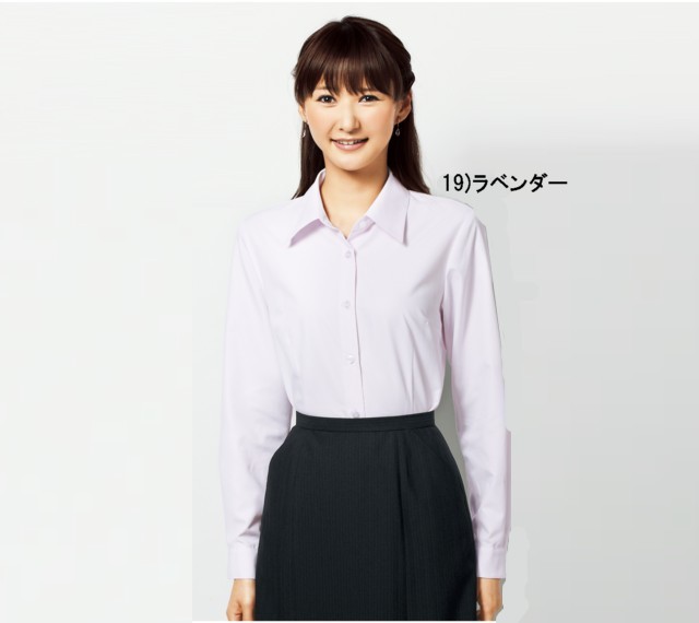 MIKATA レディース  SR加工 防汚加工 長袖 ブラウス オールシーズン オフィス 吸汗速乾 透け防止 UVカット 無地 制服 事務服 ミカタ SA031B MIKATA レディース ノーアイロンOK 長袖 ブラウス シャツ