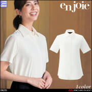 ユニフォーム オフィス 制服 en joie アンジョア 半袖ブラウス(プルオーバータイプ) 06235