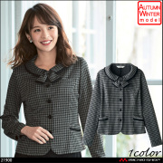 事務服 制服 en joie アンジョア 長袖オーバーブラウス 21900