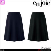 事務服 制服 接客 ユニフォーム 美シルエット en joie アンジョア フレアスカート(55cm丈) 52142  スマートストレッチ