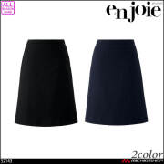 事務服 制服 接客 ユニフォーム 美シルエット en joie アンジョア Ａラインスカート(55cm丈) 52143  スマートストレッチ