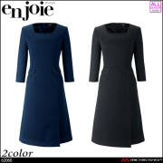 事務服 制服 接客 ユニフォーム en joie アンジョア ワンピース 62060
