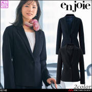 事務服 オフィス 接客 ユニフォーム 制服 en joie アンジョア ジャケット 82140 スマートストレッチ 