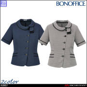 17号・19号 事務服 ポロニット AD8807 ポロシャツ ノーカラー 制服 ユニフォーム ボンマックス ボンオフィス ボンマックス（ユニフォーム） 事務服 ポロニット AD8807