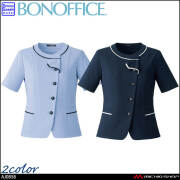 事務服 制服 BONOFFICE ボンオフィス オーバーブラウス AJ0858 S422シリーズ エアリアルニット ニット素材 ボンマックス