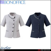 事務服 制服 BONOFFICE ボンオフィス オーバーブラウス  AJ0864 S522シリーズ クラッシーチェック ボンマックス  
