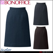 事務服 制服 BONOFFICE ボンオフィス セミタイトスカート AS2351 チェック柄 A241シリーズ タイムレストランド ボンマックス