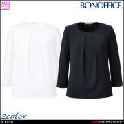 事務服 制服 BONOFFICE ボンオフィス ボンマックス タック切替え七分袖ニット BCK7106 