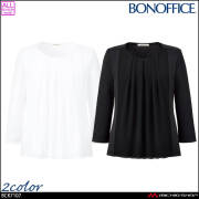 事務服 制服 BONOFFICE ボウタイ風七分袖ニット BCK7108