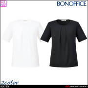 事務服 制服 BONOFFICE ボンオフィス ボンマックス タック切替え半袖ニット BCK7306 