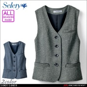 セロリー ベストS03931 15号 Selery S-04290 [通年]ベスト [ストライプ/ストレッチ]｜事務服