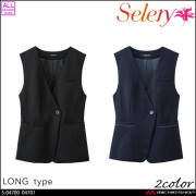 事務服 制服 オフィス セロリー selery ロングベスト S-04700 S-04701 フロウライトニット