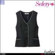 事務服 制服 オフィス ユニフォーム セロリー selery ベスト S-04800 シャイニーボーダー 2026年秋冬新作