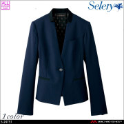 美品！！セロリー事務服　ジャケット　スカート　ベスト　3点セット　ストレッチ制菌 セロリー（SELERY） 事務服【抗菌防臭】ベスト S-04461 エアフォート