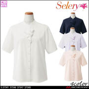 事務服 制服 オフィス セロリー selery 半袖フリルブラウス S-37341 S-37346 S-37347 S-37348 