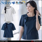 [TioTio素材]事務服 制服 セロリー selery オーバーブラウス S-51331 S-51339
