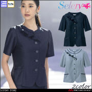 [TioTio素材]事務服 制服 オフィス セロリー selery オーバーブラウス S-51541 S-51542 