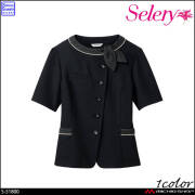 事務服 制服 オフィス ユニフォーム セロリー seleryオーバーブラウス S-51800 パフィーチェック 2026年秋冬新作