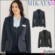 事務服 制服 接客 受付 セレクトステージ 神馬本店 シャンナーレ ジャケット SA490JA メランジュニット 