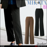 事務服 制服 SELECT STAGE 神馬本店 レディース 裾上げ楽々パンツ(ワイド) SA702P 