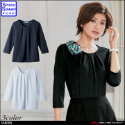 事務服 制服 セレクトステージ 神馬本店 七分袖 ボウタイジョーゼット