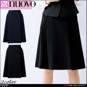 ユニフォーム 事務服 制服 フォーク ヌーヴォ FOLK nuovo 脇ゴムソフトプリーツスカート FS45991 