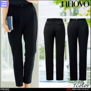 事務服 制服 オフィス FOLK フォーク テーパード 脇後ゴムニットパンツ