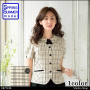 事務服 制服 フォーク ヌーヴォ オーバーブラウス FB71226 FOLK nuovo