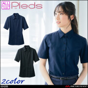 事務服 制服 pieds ピエ aitoz 半袖ブラウス HCB4110 リボン【オフィス