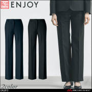 事務服 制服 ENJOY エンジョイ  カーシーカシマ 秋冬 ストレートパンツ EAL813  クラシコ ピンヘッド