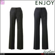 事務服 制服 ENJOY エンジョイ オフィス カーシーカシマ フレアストレートパンツ EAL964 エアスウィングスーツドット