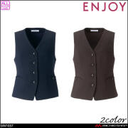 ユニフォーム  オフィス 事務服 制服 ENJOY エンジョイ ベスト EAV1037 2026年秋冬新作 カーシーカシマ