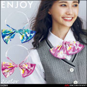 オフィス 事務服 制服 受付 ENJOY エンジョイ 2WAYリボン ミニスカーフ EAZ844 　カーシーカシマ